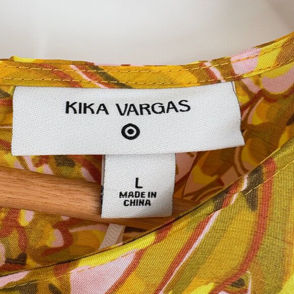 Kika Vargas | Target Mum Floral Puff Sleeve‎ Mini Dress, Large, Babydoll Spring - Picture 10 of 11